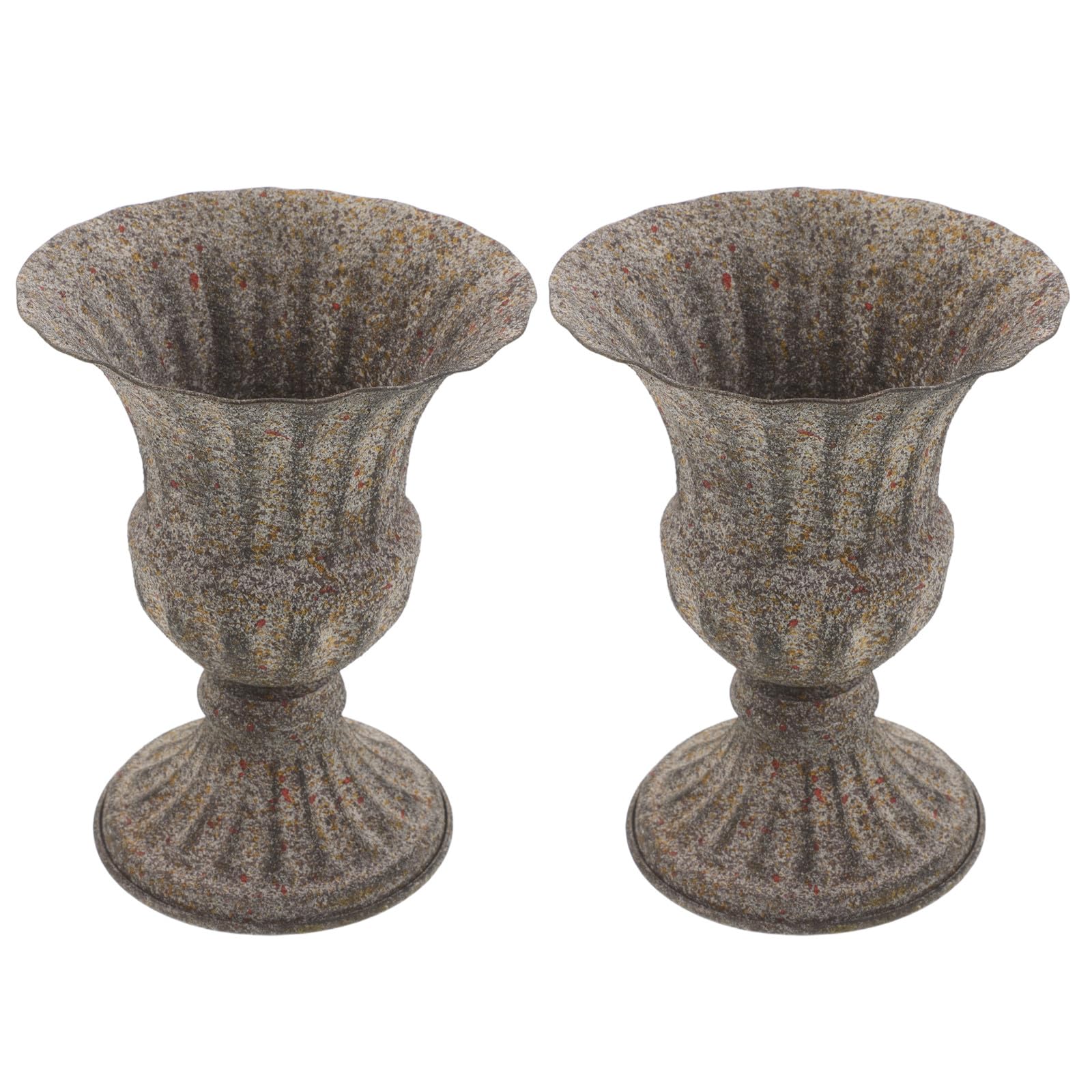 Support à fleurs funéraires en fer forgé (lot de 2) pour compositions de cimetière
