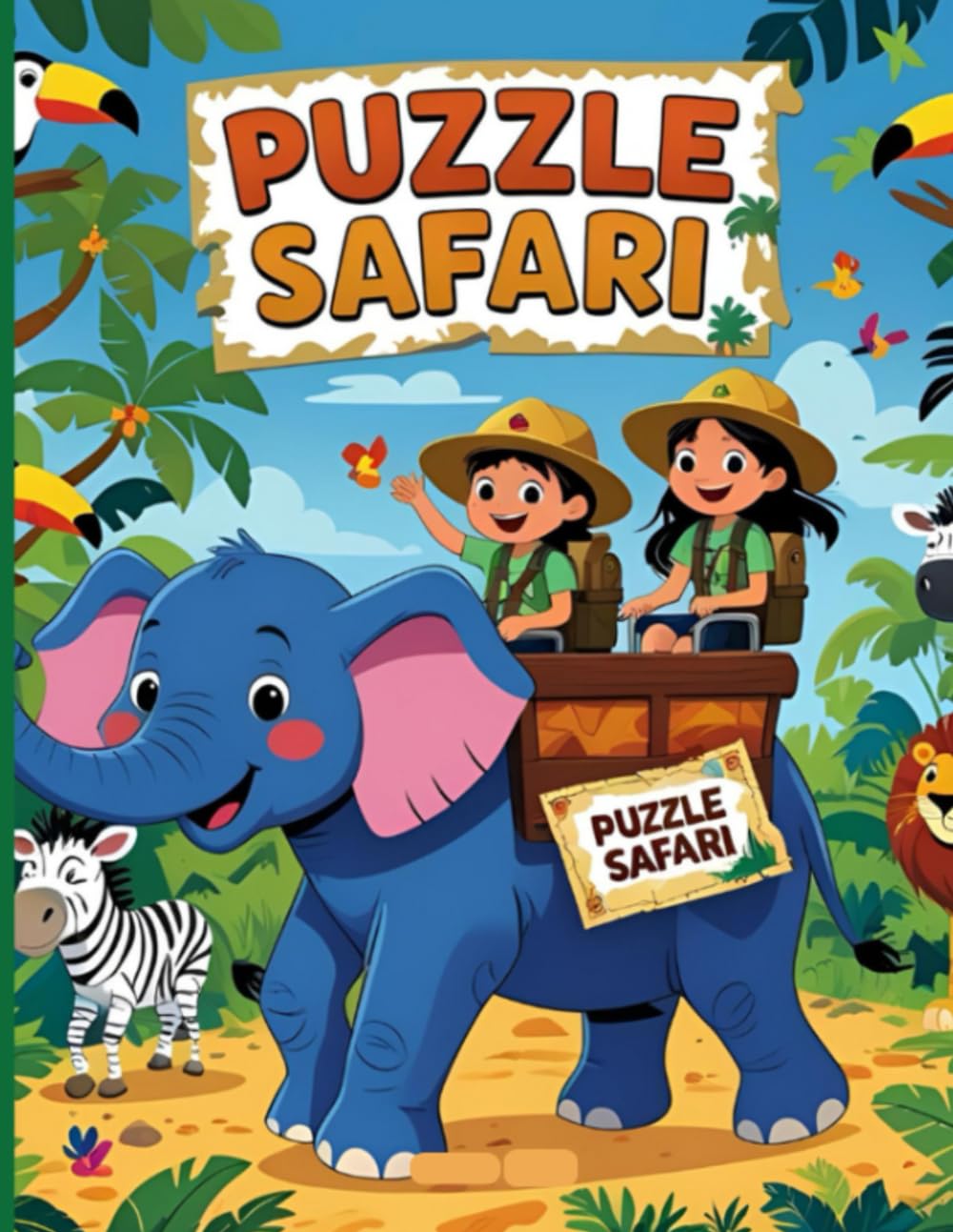 Puzzle safari: Word Puzzles, Mazes, Math Riddles, Color Challenges & Fun Facts