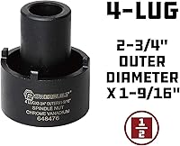 Vista 2 de Adaptador de tuerca de husillo Powerbuilt, 4 tuercas, 2-3/4-pulgadas exterior, Ford, Fácil remoción de tuercas de husillo, ejes traseros 2WD, tuerca