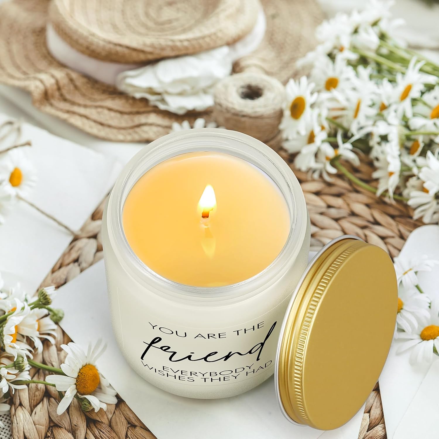 Best Friend Candles Gifts for Women, Birthday Christmas Gift for Female, Friendship Gifts Idea for Women Friends, Bestie, BFF, Soul Sister, Funny Present for Man Woman, Lavender Scented Soy Wax Candle - Image 6