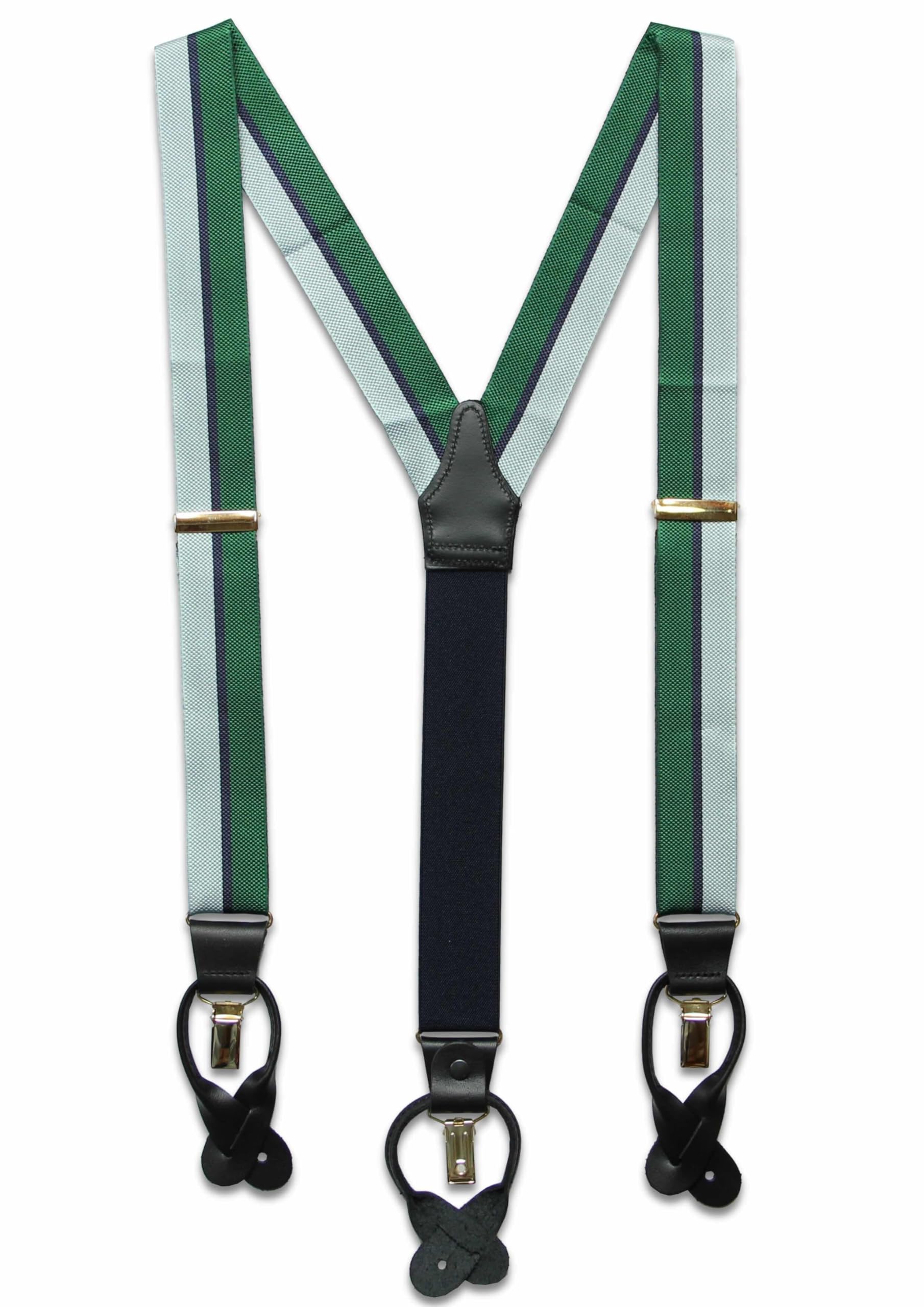 Royal Corps of Signals Regimental Braces (Leather Ends with optional Clip Ends)