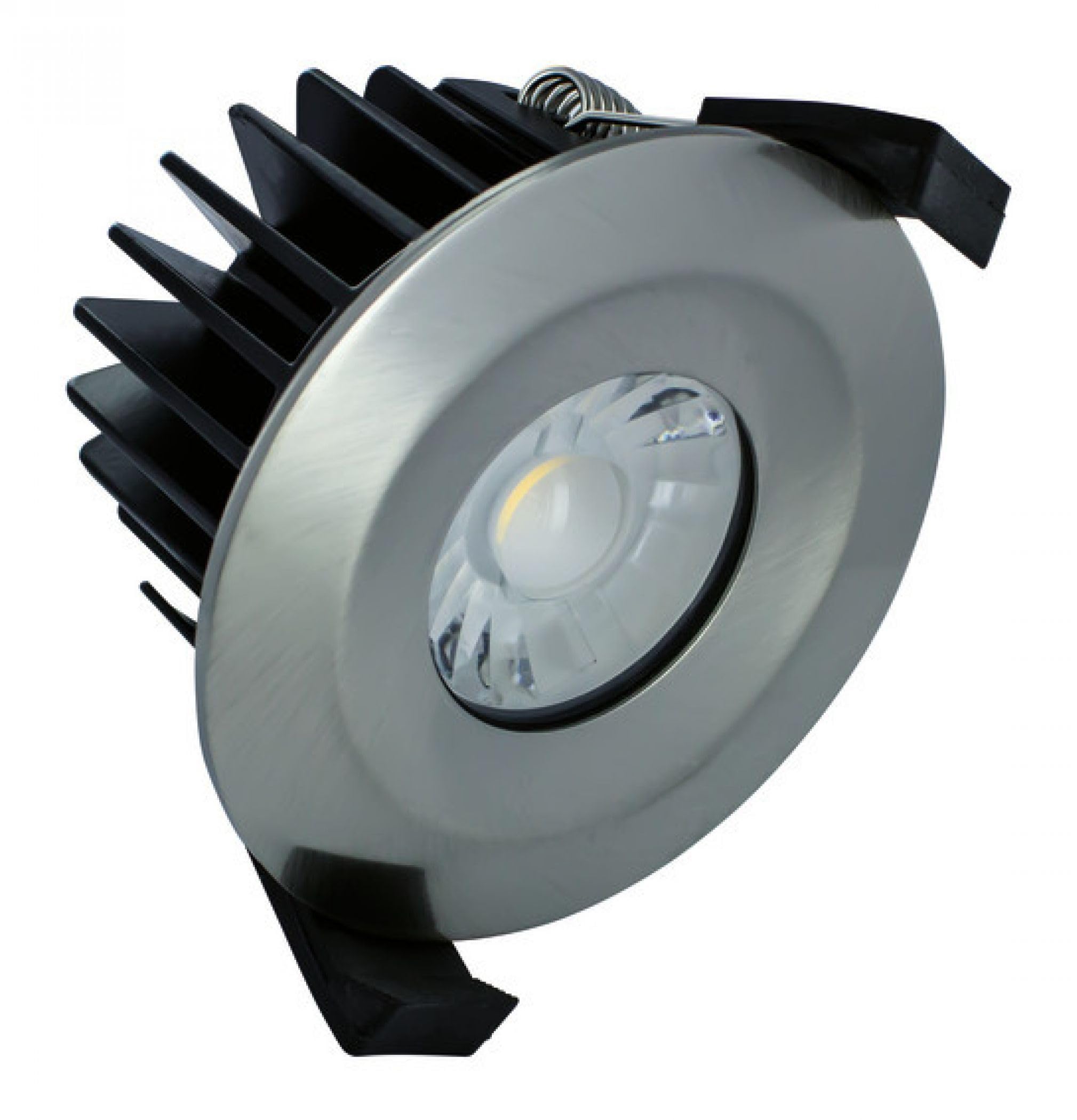Integral Led 70-75Mm C/Out 440Lm 6W 4000K 38° Firerated Static Downlight Dimmable - Satin Nickel