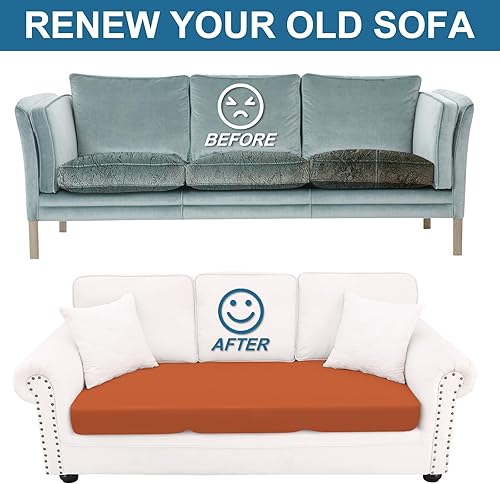 Miniatura 42 de Smiry Fundas de cojín de sofá con estampado, fundas de sofá elásticas y suaves para sofá, funda de sofá antideslizante lavable protector de muebles