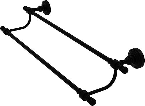 Miniatura 8 de Allied Brass RW-72/24 Retro Wave Collection - Toallero doble de 24 pulgadas, color blanco mate Mate blanco,Cromo pulido,Bronce antiguo,Bronce