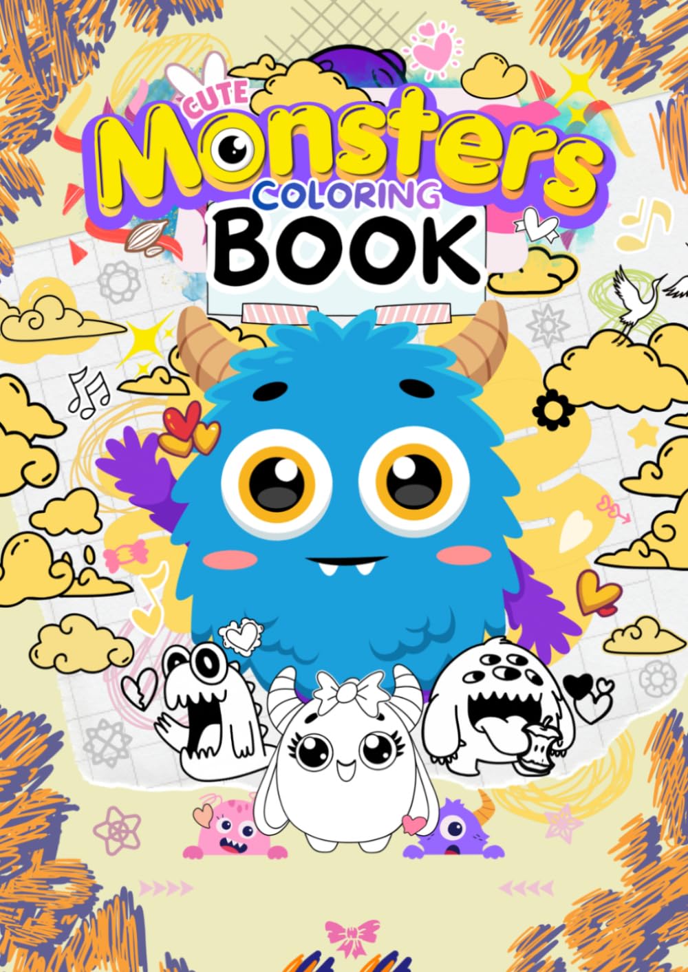 60 Fun, Easy and Adorable Monster Coloring Pages for Boys and Girls