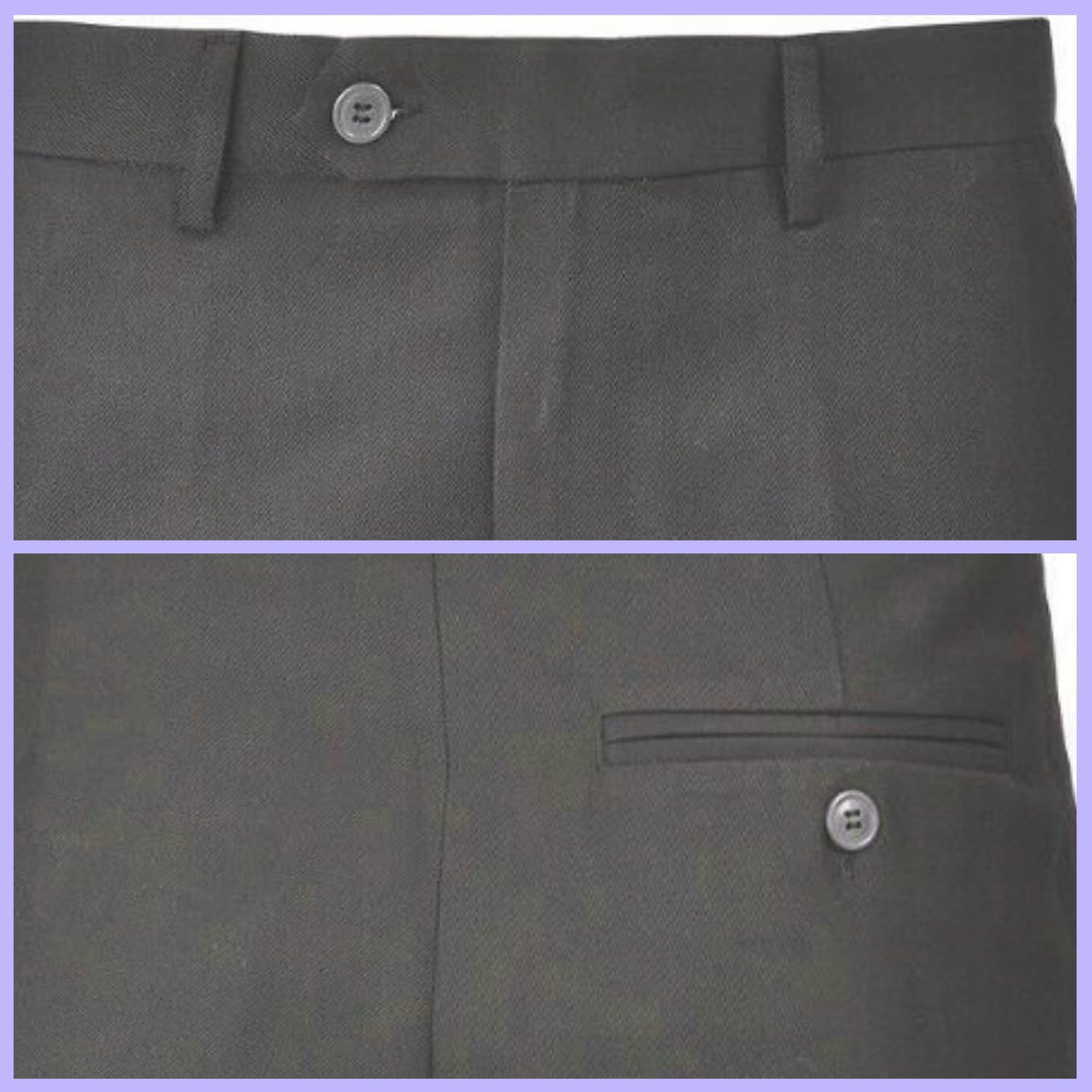 Pantalones escolares para niños mayores, paquete de 3 pantalones ajustados resistentes a las manchas con ajuste frontal plano de cintura, elegantes pantalones de uniforme escolar con
