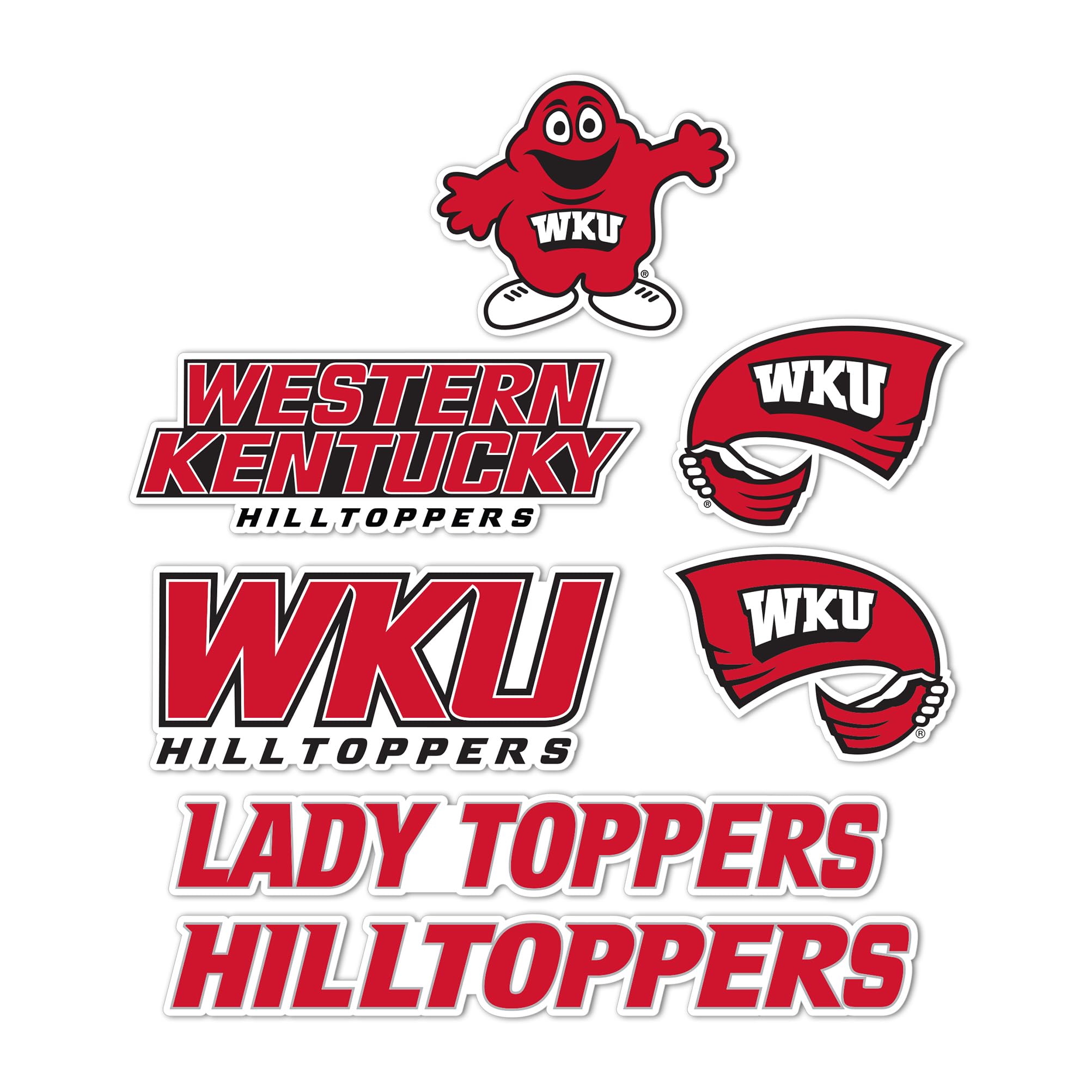 Calcomanía WKU NCAA de vinilo que no se despega de tu botella o portátil