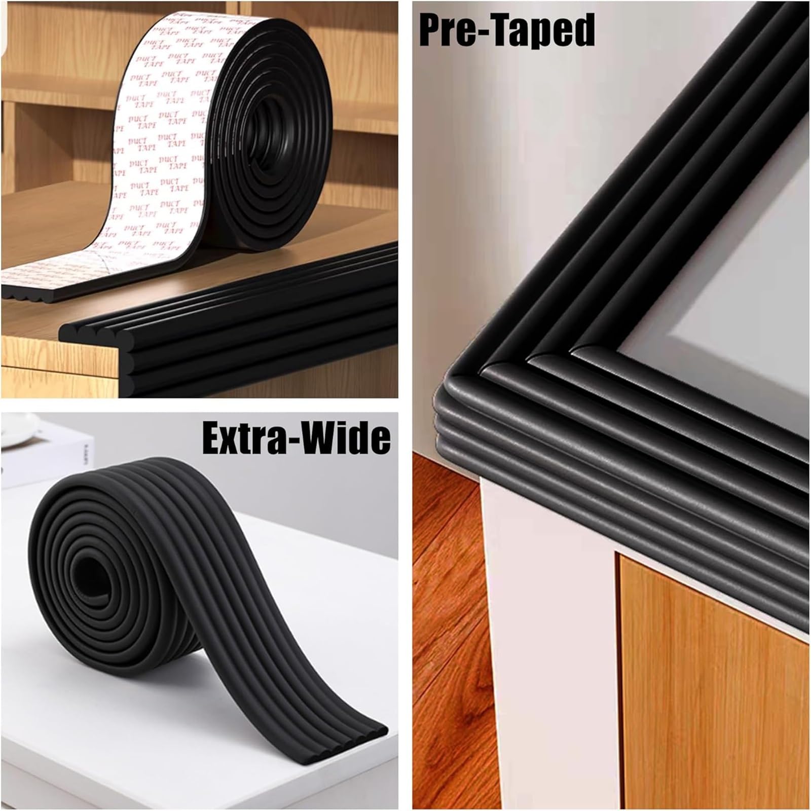 Protezioni for angoli di sicurezza del tavolo, protezione spessa for paraurti del tavolo, protezione in morbida schiuma di gomma resistente, con nastro adesivo resistente, forma a W, for mobili di div