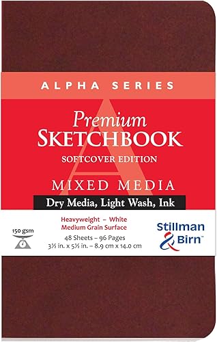 Miniatura 2 de Stillman & Birn Alpha Series - Cuaderno de bocetos de tapa blanda, 8 x 10 pulgadas, 5.29ozm (pesado), papel blanco, superficie de grano medio