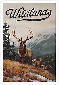 Amazon.com: Deer Hunting Print Gift for Hunter Art Poster Retro Wall ...