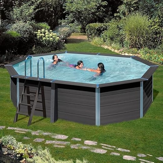 Piscina Avantgarde Ovalada De Composite Gre Con Luz Led 524X386X124Cm