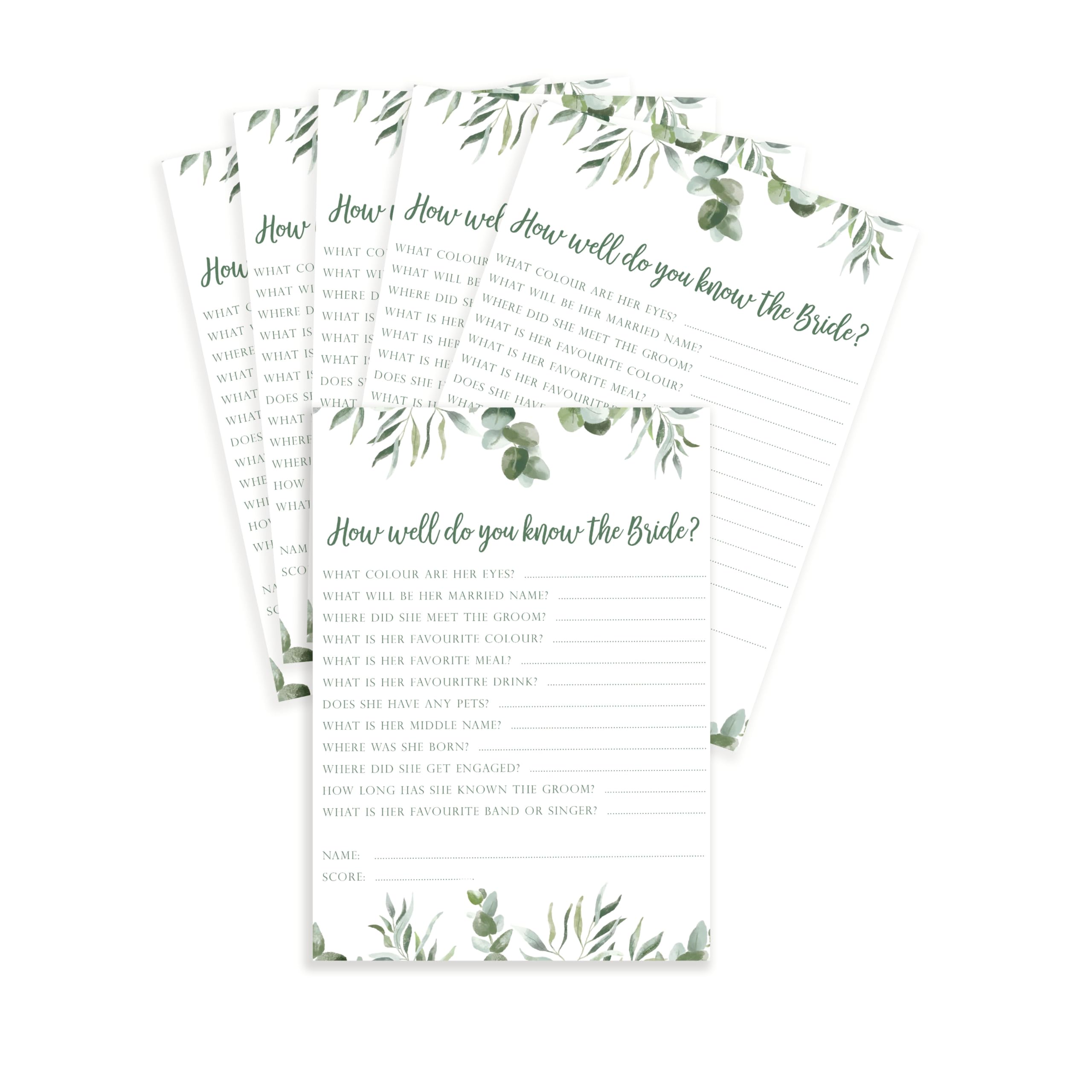 Manta Makes Hen Party Accessories, Fun Hen Party Games, How Well do You Know Bride, Hen do Accessories, Hen do Games (How Well do You Know Bride x 20 Cards)