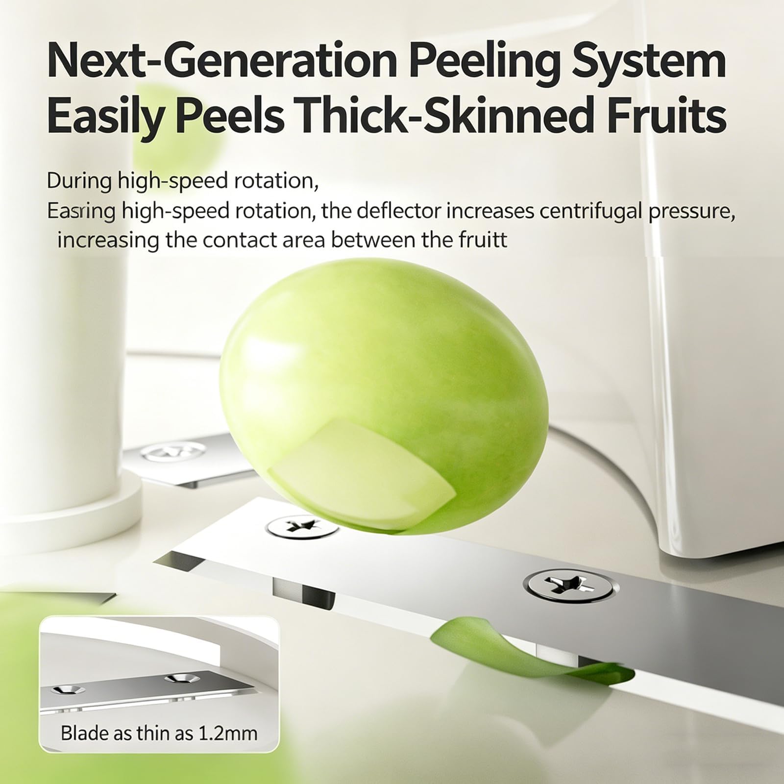 Peller Elettrico di Frutta, Macchina Automatica per La Bucciatura Dell'uva, modalità Doppia Continua/pulso, Bucciatura Rapida di 10 Secondi, Ricaricabile USB, per Uve, Prugne