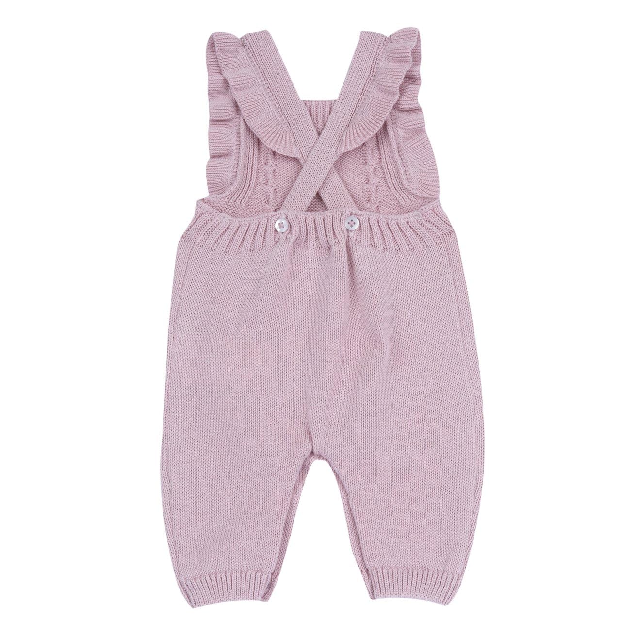 Chicco, Salopette bambina lunga in maglia, 100% cotone