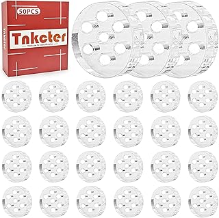 50-Pack 8mm High Borosilicate Glass Screens with 7 Honeycomb Holes Reusable and Easy to