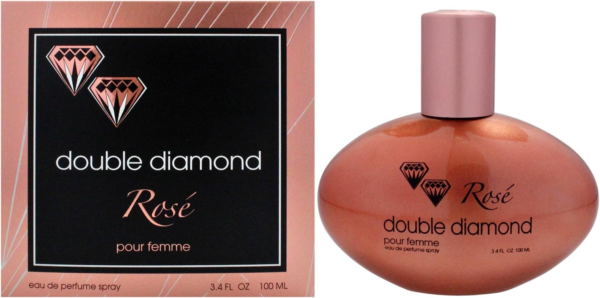 DOUBLE DIAMOND ROSE by YZY PERFUME, EAU DE PARFUM SPRAY 3.4 OZ