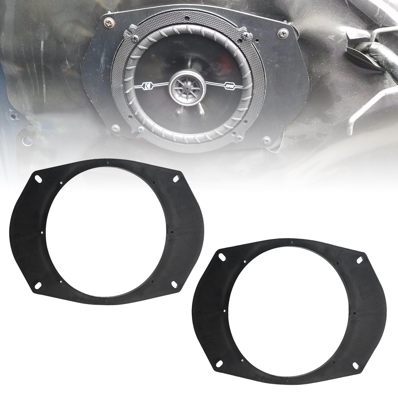 RULLINE 6x9 to 6.5 Door Speaker Adapter Plates