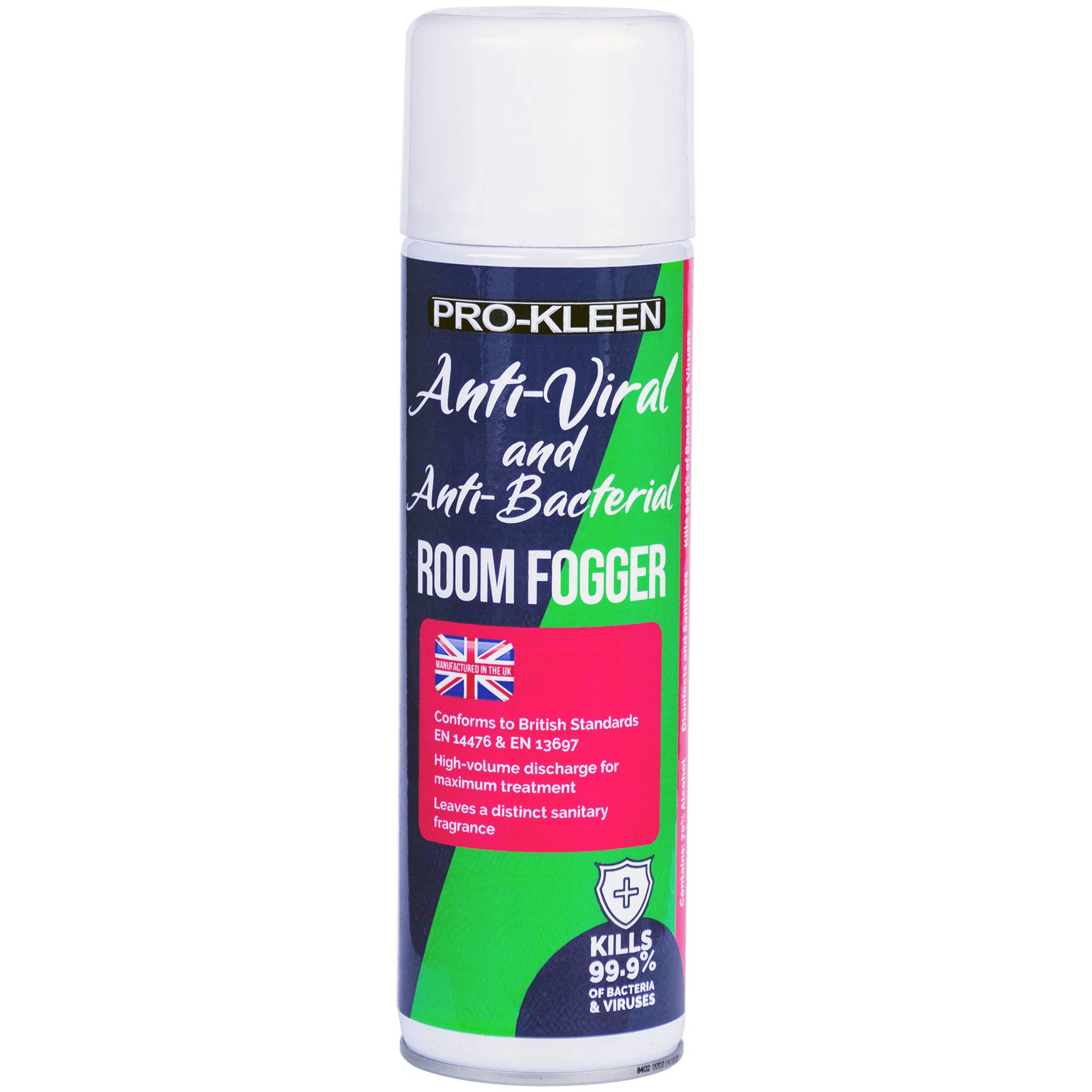 Anti-Viral and Anti-Bacterial Fogger with High Volume Discharge - Sanitises and Disinfects Rooms - Perfect for Schools, Offices and More - 70% Alcohol Content (500ml)
