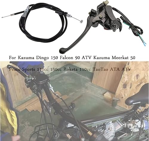 Miniatura 4 de Acelerador de pulgar de 78 de pulgada y 0.866 in compatible con 50 cc, 90 cc, 150 cc, 250 cc, ATV, Roketa, Taotao, Sunl Kazuma Go Kart, con cable de