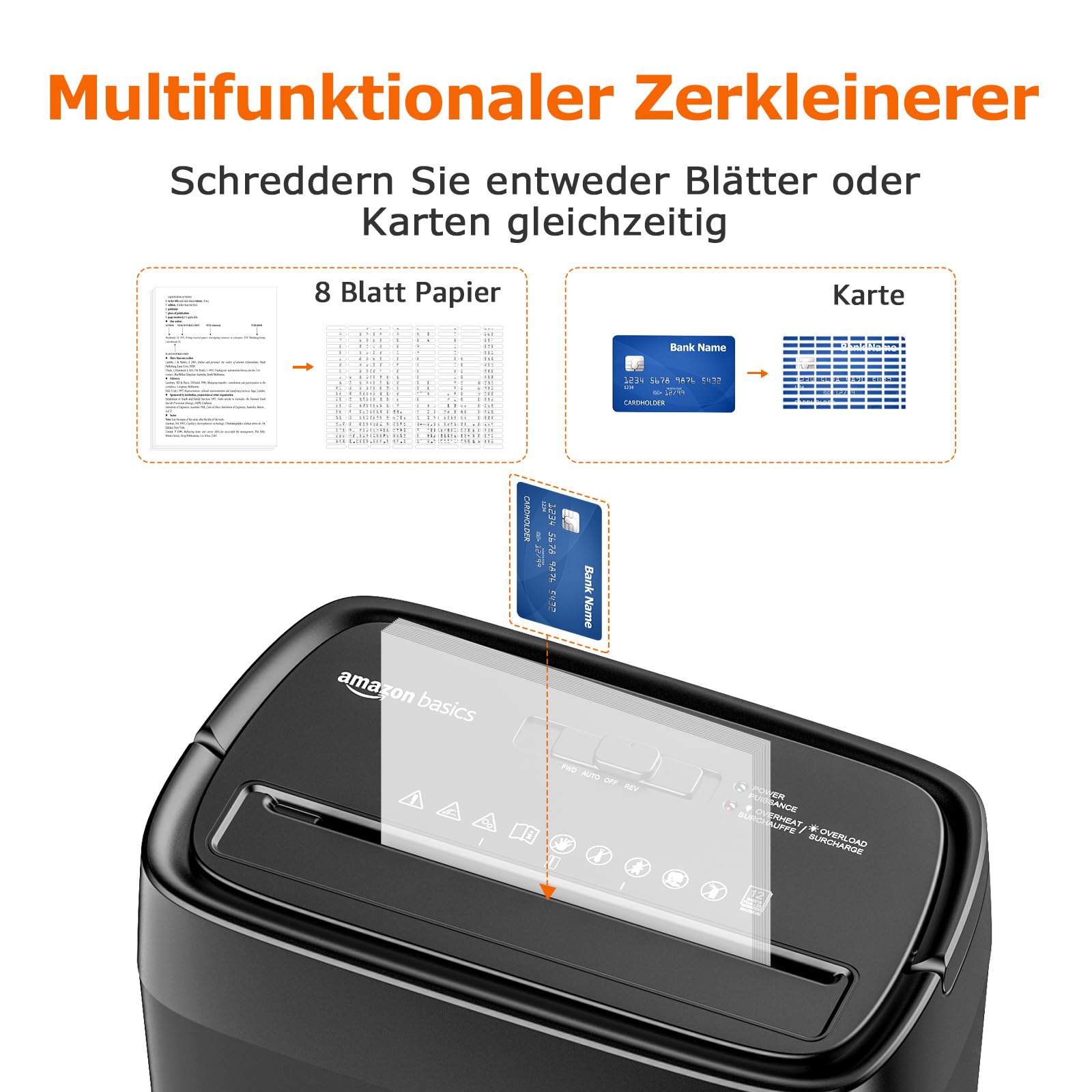 Basics - Kreuzschnitt-Schredder für 10-12 Blätter, für Papier Basics - Kreuzschnitt-Schredder für 10-12 Blätter, für Papier