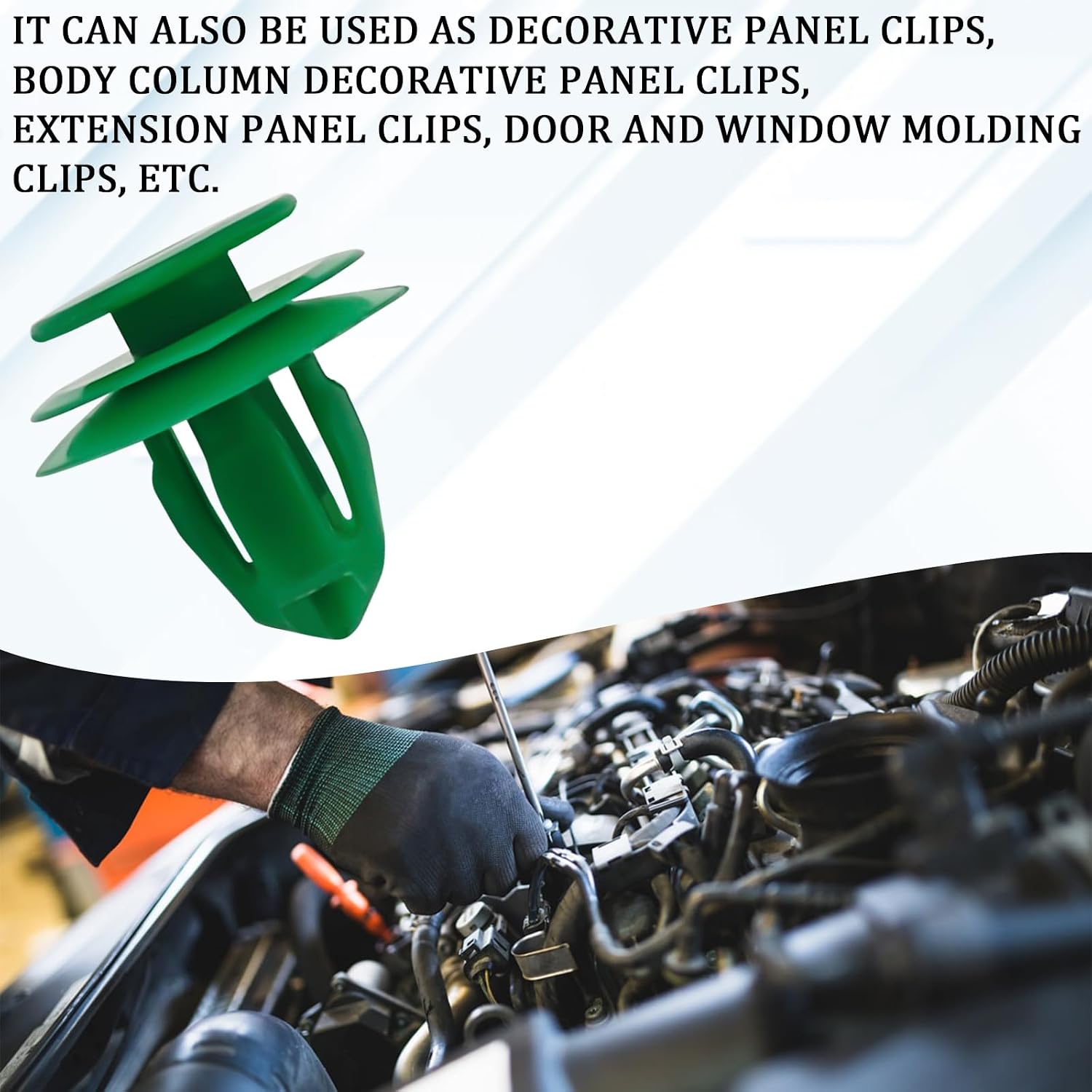 30PCS Door Panel Clips Trim Panel Retainer Clips, Car Push Retainer Clips Interior Moulding Clip, 91560-SZW-003 Automotive Replacement Trim Fastener for Honda Accord CR-V CR-Z Civic Odyssey