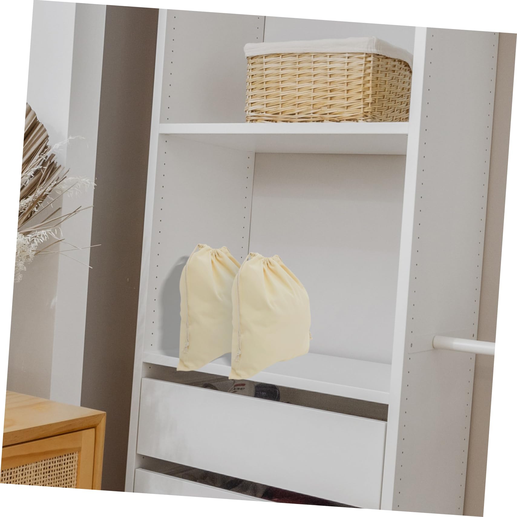 2pezzi Sacchetti per Bucato in Tela Coulisse per Biancheria e Indumenti Adatto per Casa e Brevi Viaggi