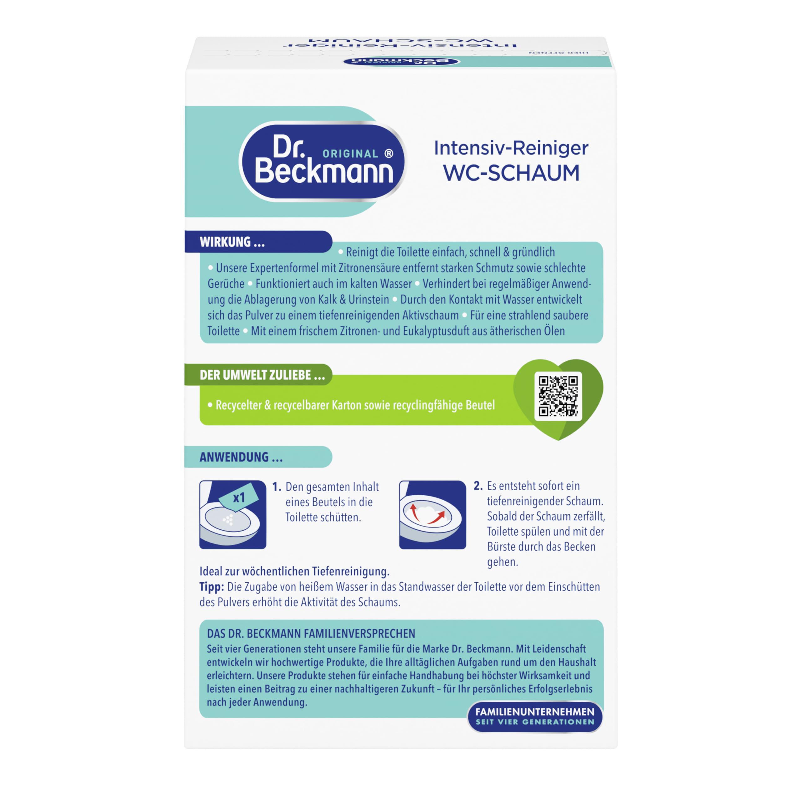 Dr. Beckmann Intensiv - Reiniger WC-Schaum Citrus | 3 x 100 g – Ansicht 2