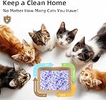 LaSyL Litière de chat en cristal premium - 3.9 kg, deux mois de durée - Contrôle supérieur de l'odeur & Absorption, non collage, faible suivi Gel de silice sans danger pour les animaux, blanc & Bleu (2 Sacs et sachets 1.95 (kg)