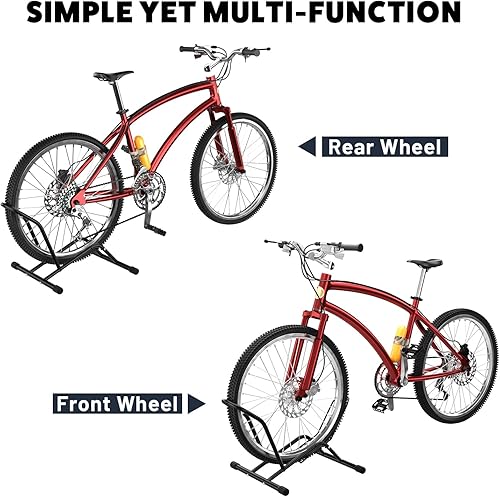 Miniatura 4 de UNITEDPOWER Soporte de piso para bicicleta, soporte de estacionamiento independiente ajustable para almacenamiento de bicicletas para interiores,