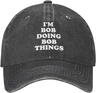 I'm Bob Doing Bob Things Hat Funny Sarcastic Hat Baseball Cap Adjustable Trucker Hats Outdoor Sports Caps