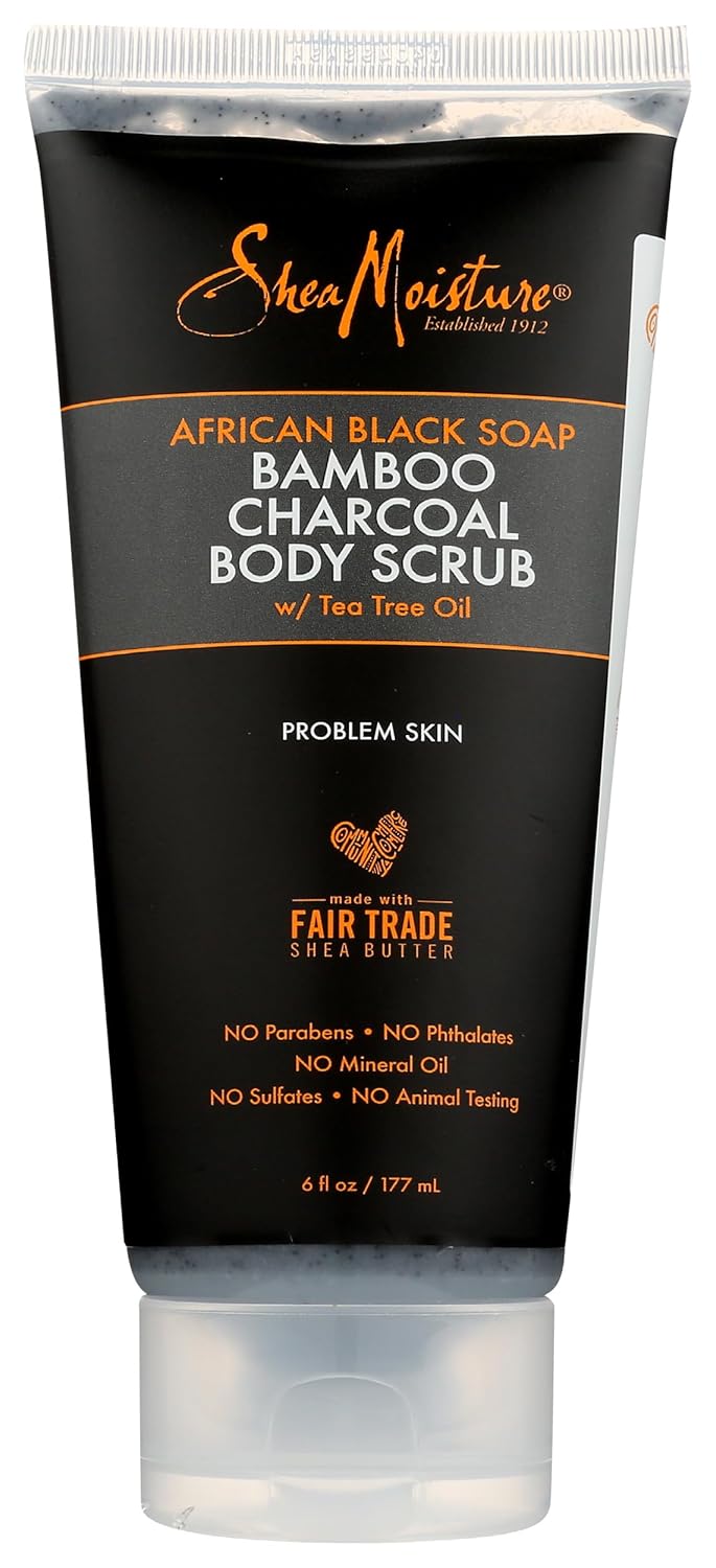 Shea Moisture Bamboo Charcoal Body Scrub, 6 Oz