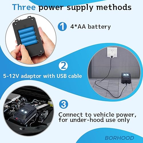 Miniatura 3 de Repelente ultrasónico de roedores, paquete de 2 unidades, ratón, rata, plaga, ardillas, repelente de zorrillas para automóvil con batería debajo del