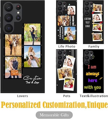 Miniatura 2 de Funda de teléfono personalizada para Samsung Galaxy S23 Ultra con texto de collages de imágenes, cubierta personalizada para teléfono, funda