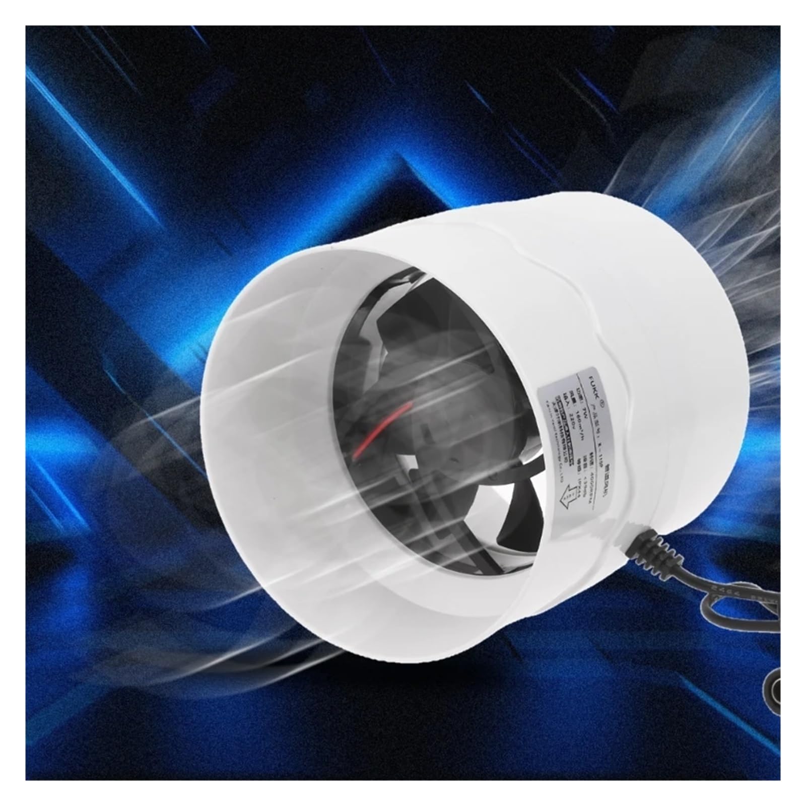 Buisventilator, Inline Duct Fan 110mm Ventilatie Uitlaat Boosters Fan Filter Duct 12V Extractor Blower Verstelbare Snelheid Afzuigventilator, voor badkamer, keuken, plafond