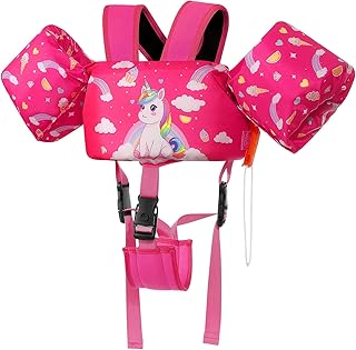 MoKo Chaleco Flotante de Natación para Niños, Manguito Flotador con Correa Ajustable para Niños de 20-50 lbs, Flotador de Piscina Aprender a Nadar Piscina Playa