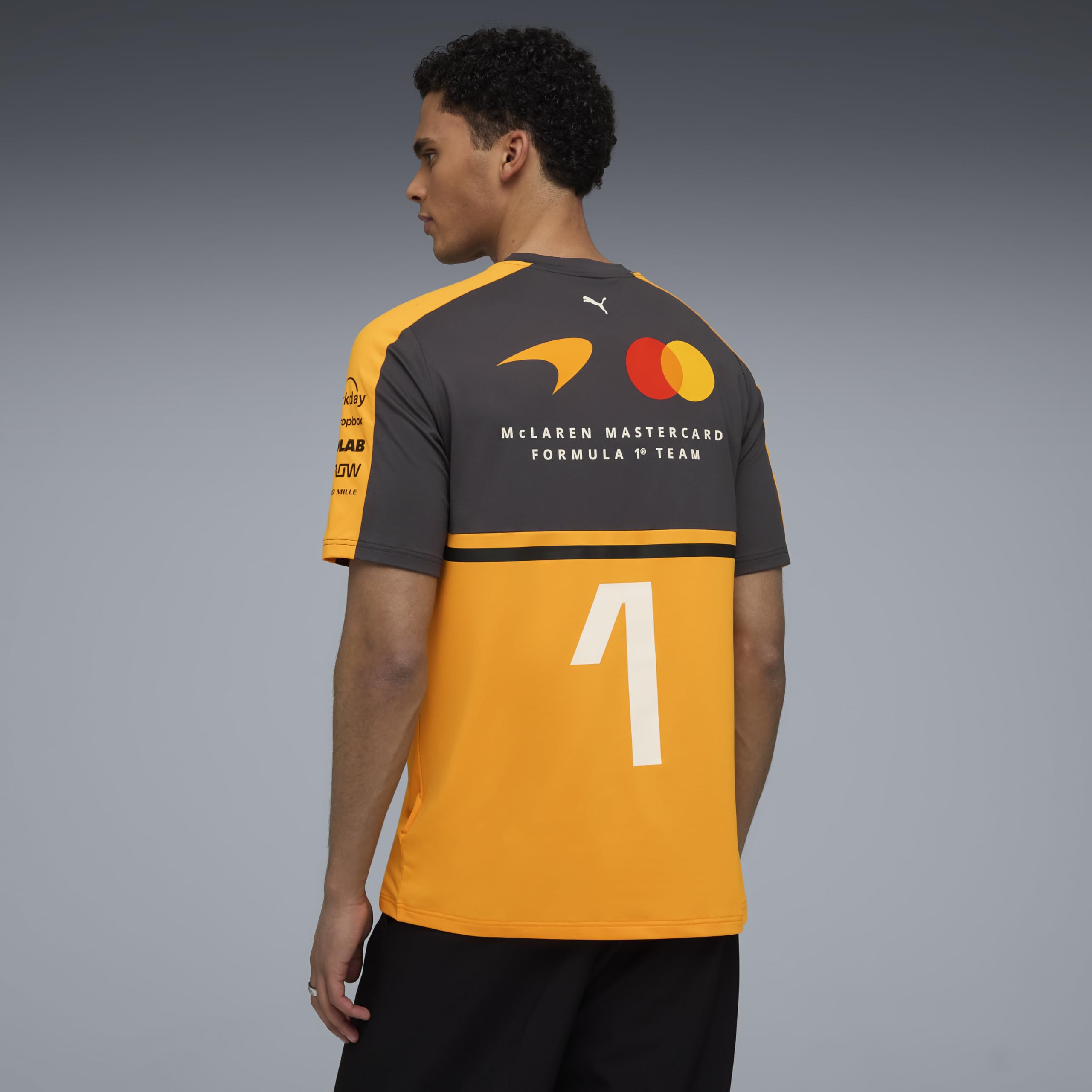 PUMA McLaren F1 2026 T-Shirt Pilota Uomo Lando Norris - Arancione