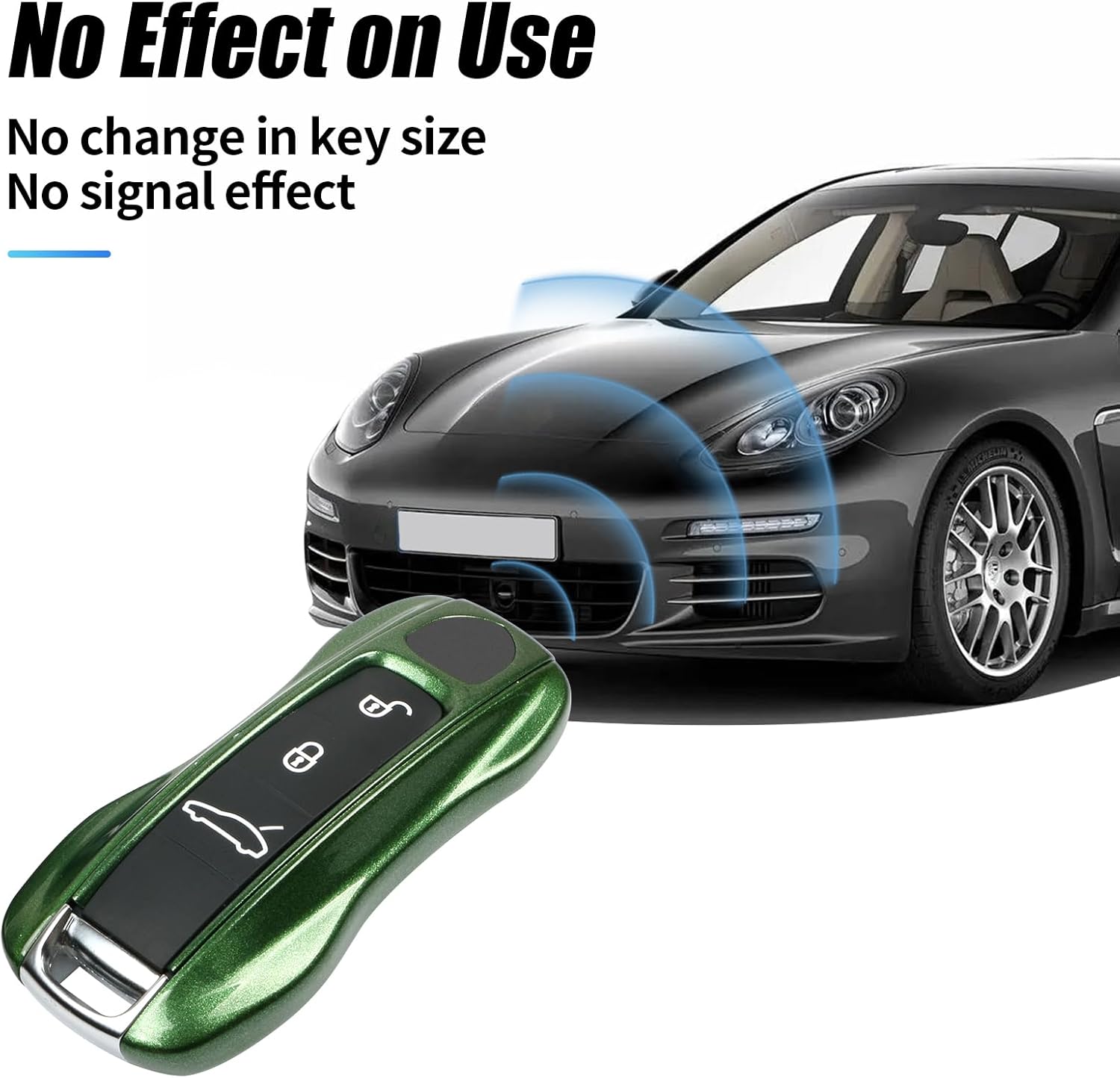 Mamba Green Key Fob Cover Compatible with Porsche Cayenne 2018-2025 Panamera 2017-2024 911 2019-2023 Taycan 2019-2024 Compatible with Porsche Key Cover - Image 5