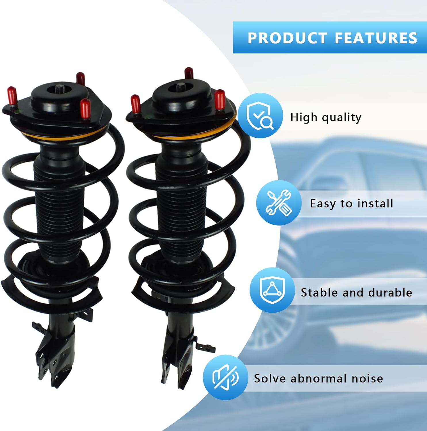 Pair Front Strut Assembly Compatible with 2007-2012 Dodge Caliber, 2007-2017 Jeep Compass/Patriot, OE# 172368 172367, Complete Shock Absorber Set