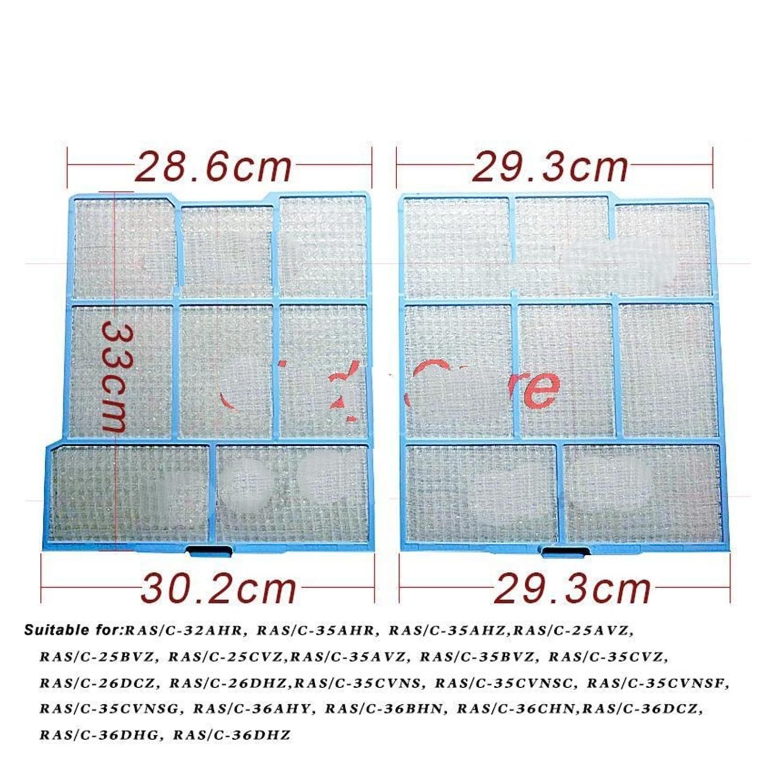 1 Set Filtro Aria Condizionata, RAS-35AHR, 36AHY, 32AHR, 35AVZ, 26, 36DHZ, Compatibile Con HITACHI