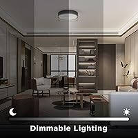 Vista 5 de Lámpara de techo LED para interiores, lámpara de techo empotrada en la parte superior negra y dorada, lámparas de cocina de 13 pulgadas y 20 W