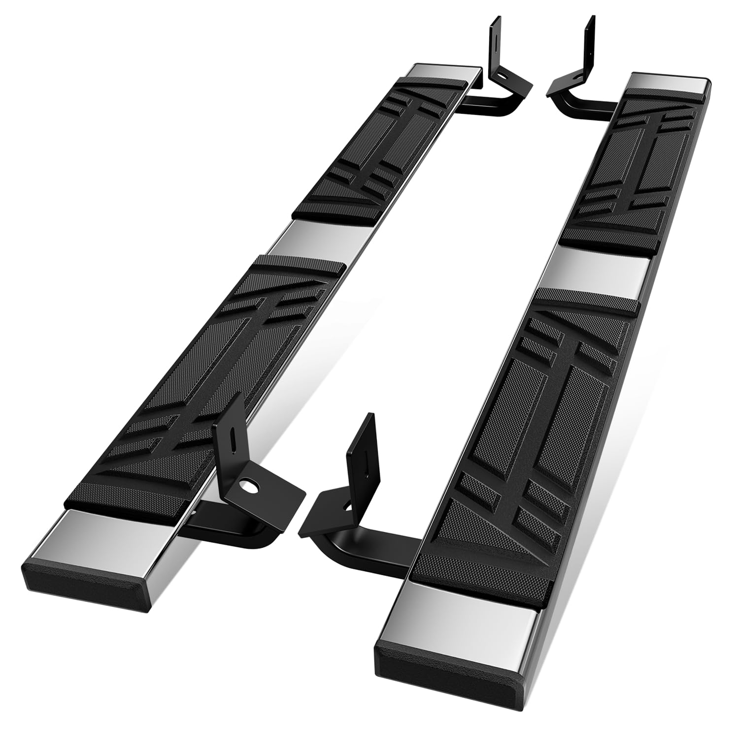 Auto Dynasty Running Boards Compatible with 2014-2019 Chevy Silverado GMC Sierra 1500 LD 2500HD 3500HD Standard Cab, Stainless Steel Side Step Rail Nerf Bars, 6.5