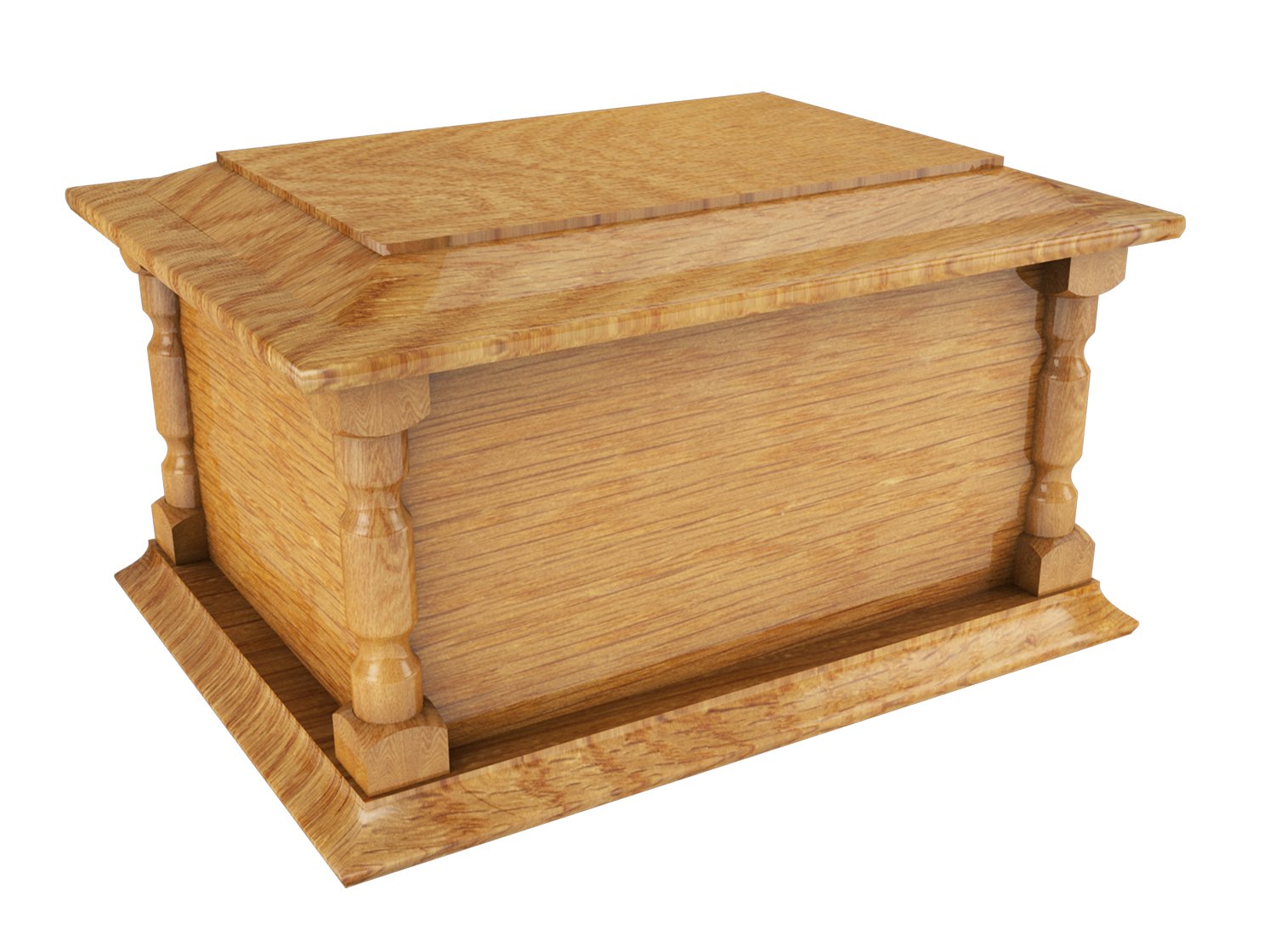 Ashes & Urns Brown Companion - Solid Wooden Cremation Ashes Casket