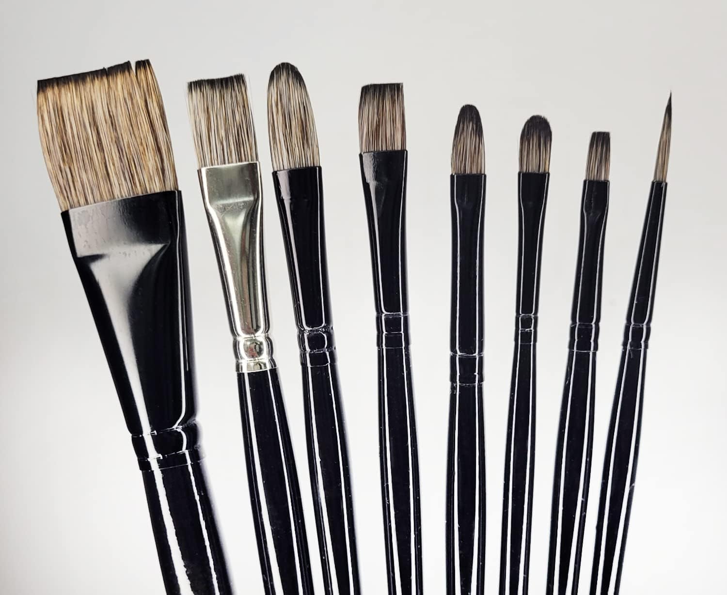 Ersatz Fusion Artist's Paint Brush Assortment Set (Long Handle)