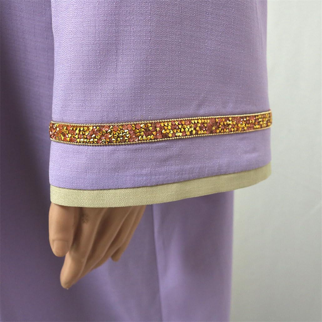keusyoi Abaya Marocchino Abito da Donna Abiti con Diamanti Abito Lungo Collo alla Coreana Autunnale Manica Lunga Tacchino Allentato Dubai Abito Musulmano
