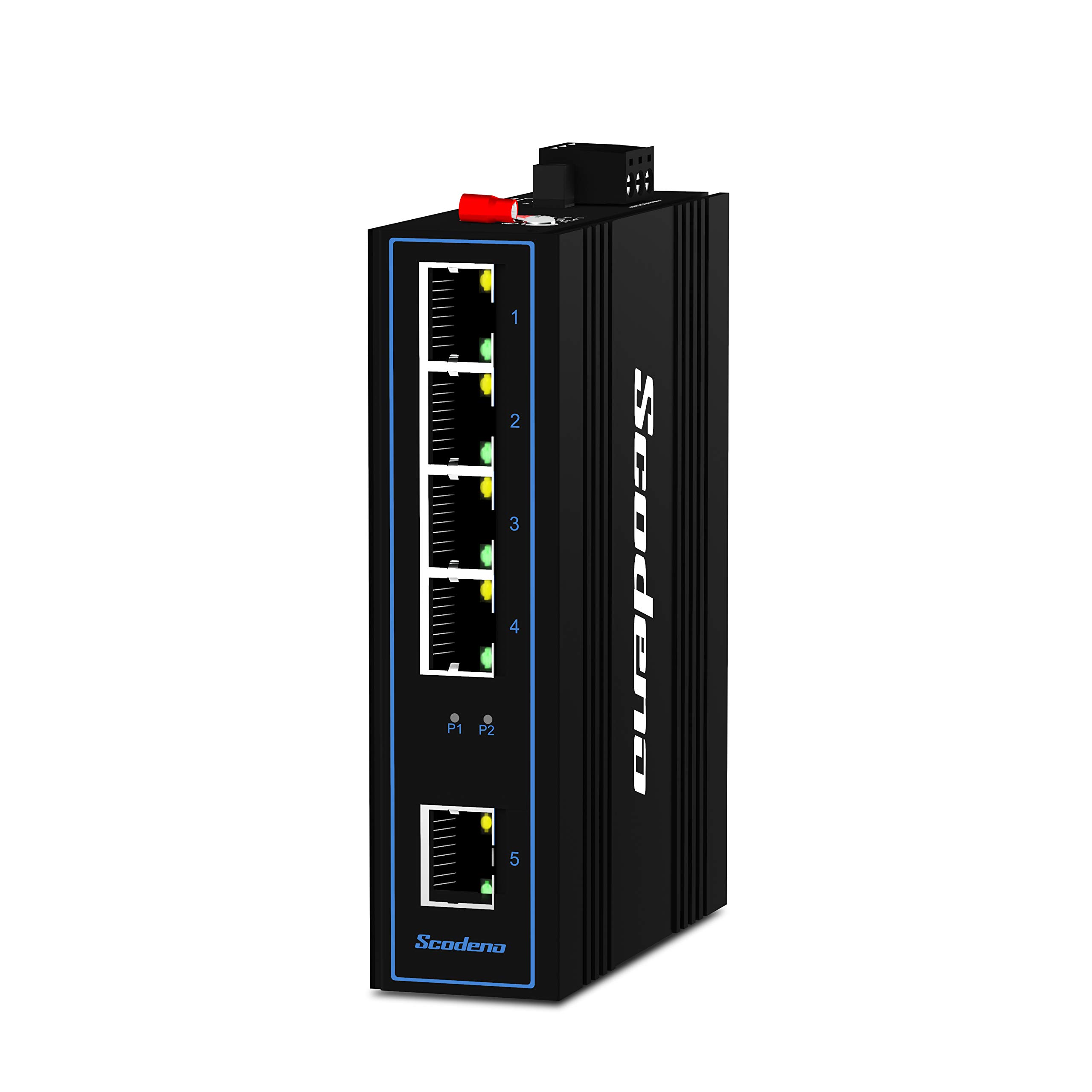 Buy Scodeno 5 Port Industrial Switch(10/100Mbps), DINRail