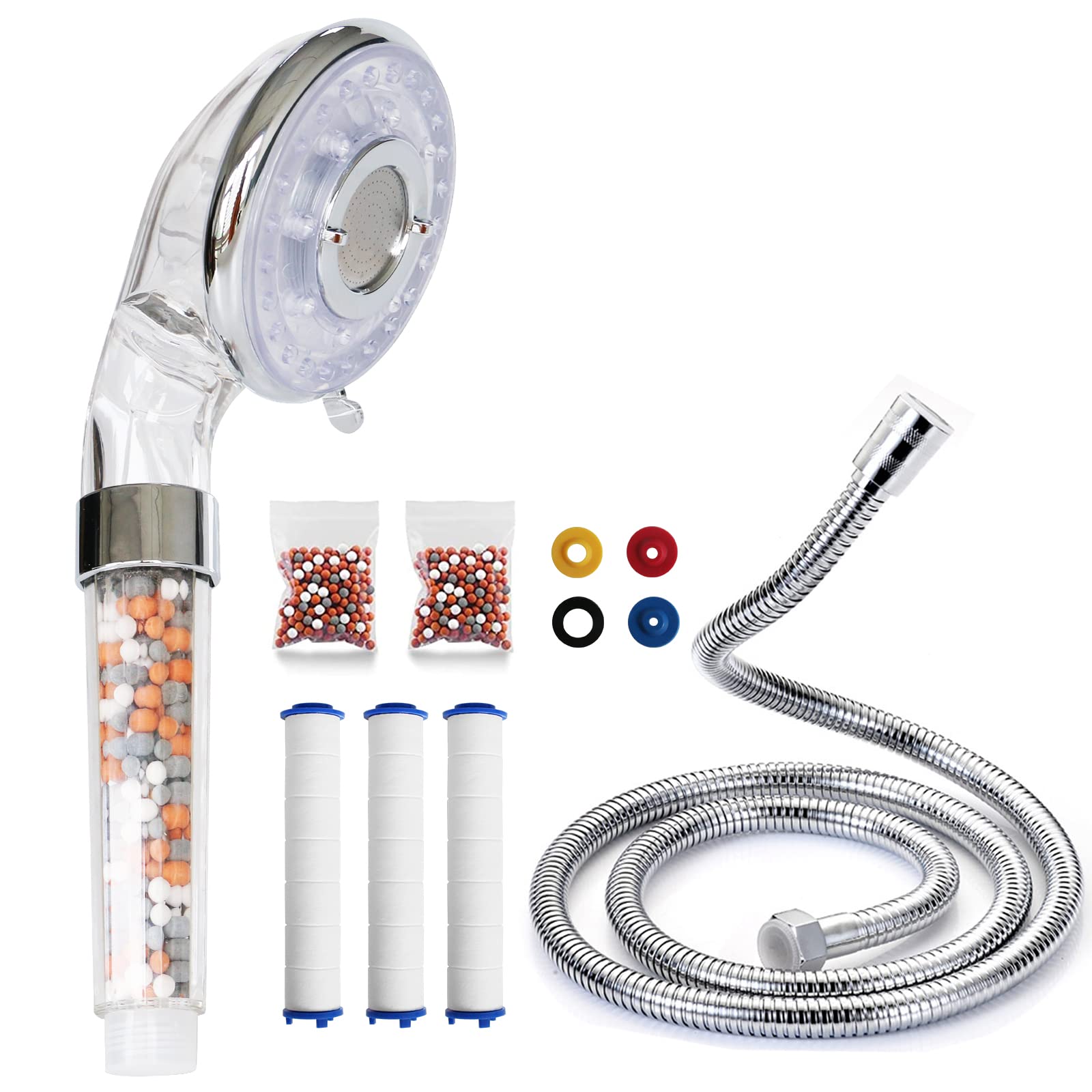 Shower Head and Hose 1.5MHigh Pressure Handheld Shower Head Filter for ...