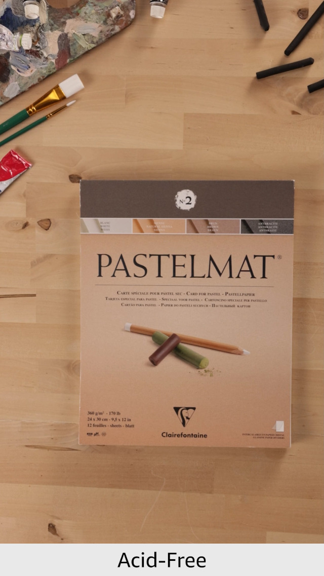 Blocco Carta Clairefontaine PastelGrain Per Pastelli Secchi - 12 Fogli 30x40 Cm, 360 G, Assortimento Grigi - Foto 11