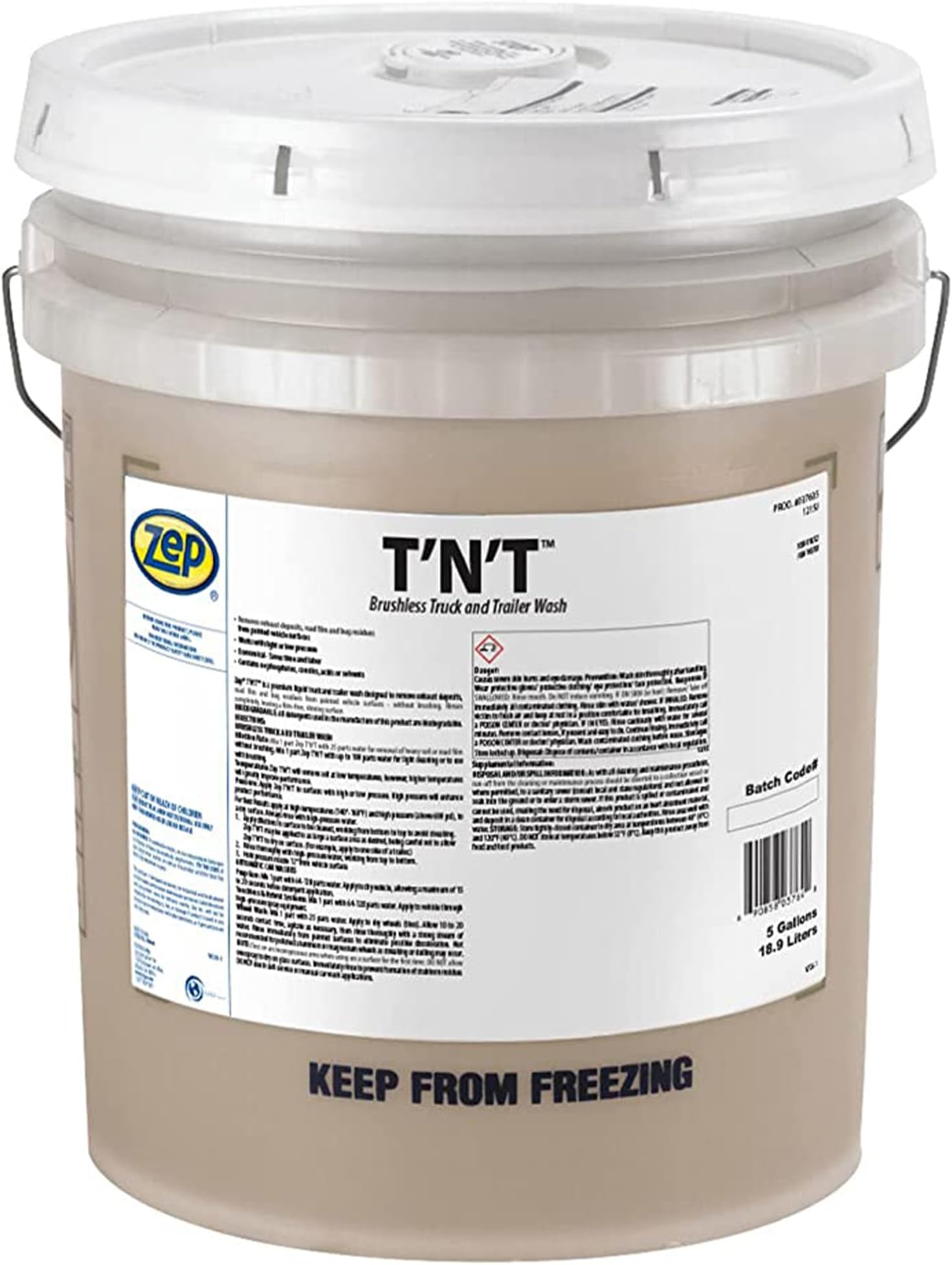 - Zep Brushless T'N'T Truck and Trailer Wash - 5 Gallon (1 Pail) 37635
