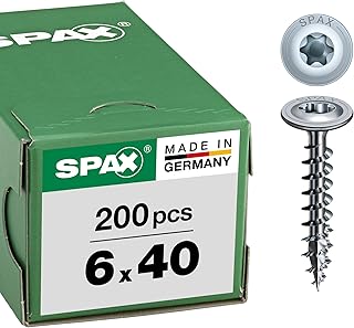 HI.FORCE, 6 x 40 mm, 200 Stück, Vollgewinde, Tellerkopf, T-STAR plus T30, 4CUT, WIROX - 0251010600405