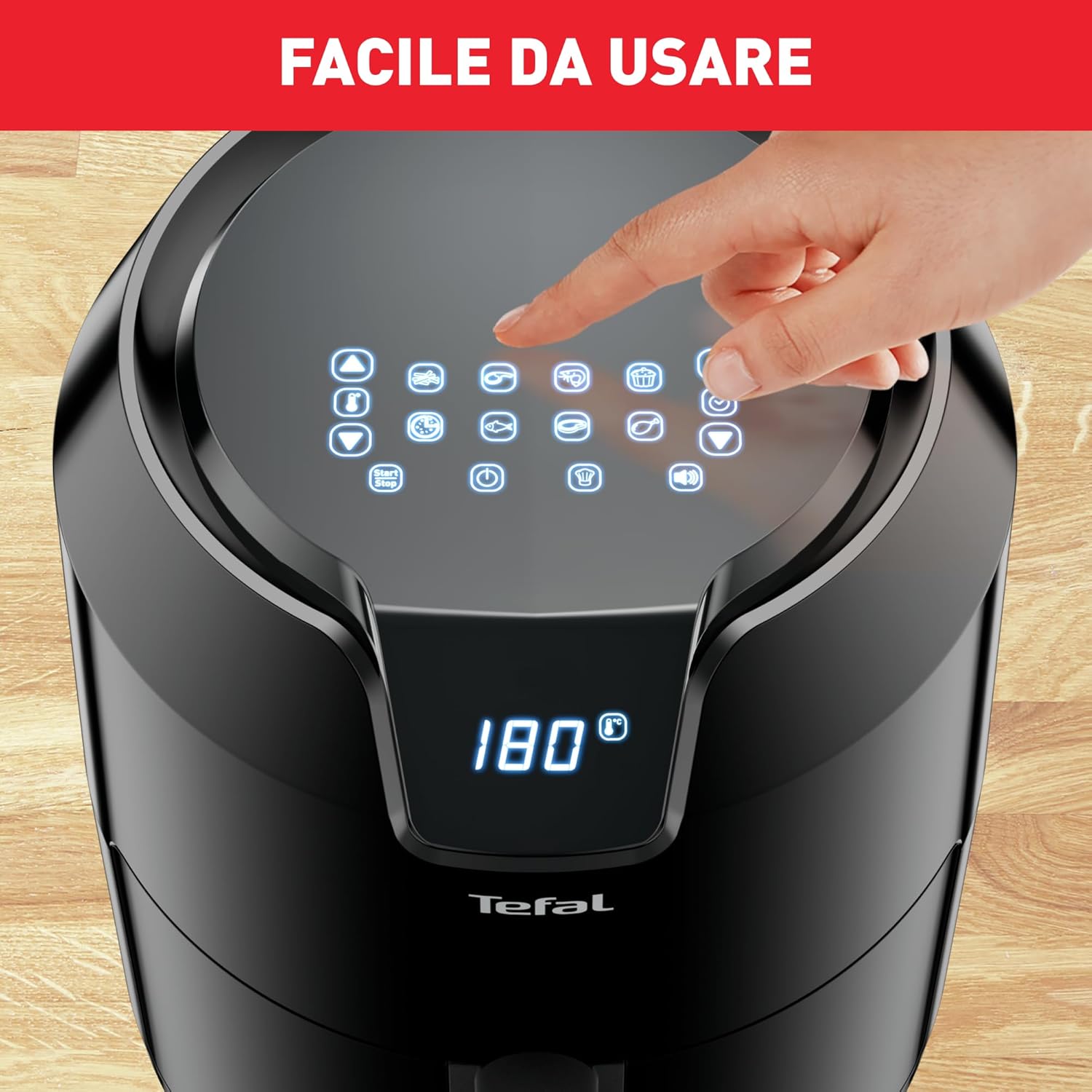 Koszyk do frytkownicy powietrznej Tefal EY4018 z jedzeniem